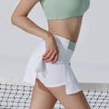 color block high-stretch active skort two-piece set - fitness, badminton, running, tennis outfit - custom yoga set available