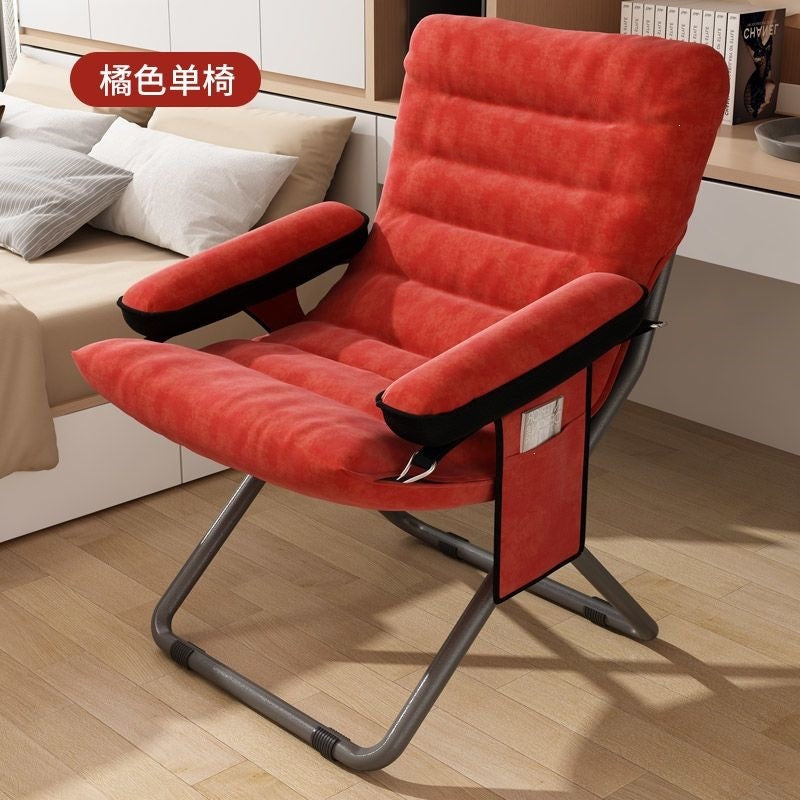 Beanbag chair single chair student dormitory computer chair plaid long sitting balcony small sofa bedroom backrest lounge chair