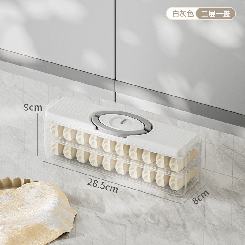 Fridge side door crevice dumpling storage box food grade sealed fresh-keeping box household dumpling chaotic freezing special box