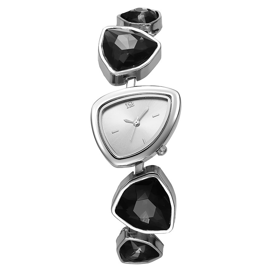 New arrival high-looking fashion women's accessible luxury irregular diamond-encrusted watch crystal niche high-looking quartz women's watch wholesale