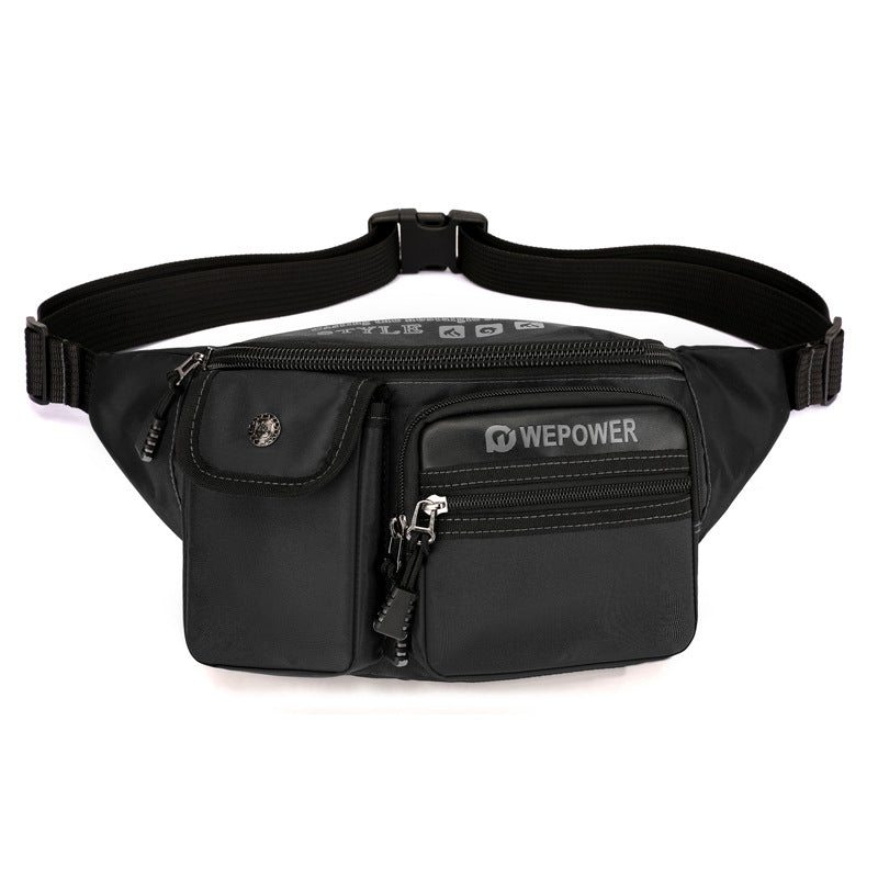 WEPOWER New Men's Functional Wind Fanny Pack Simple and Lightweight Crossbody Shoulder Bag Multi-layer Outdoor Storage Breast Bag