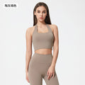 European and american new sexy halter strapless sports bra with beautiful back design - women's fashion ruched sports bra dt146