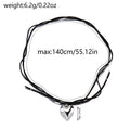 Personalized love rope chain wholesale european and american cross-border foreign trade new jewelry women's versatile pendant simple niche alloy necklace