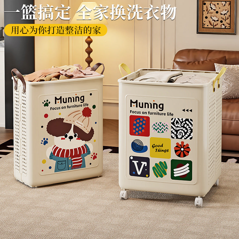 Dirty clothes basket for homefoldable dirty clothes storage basket bathroom clothes storage basket large capacity clothing handy gadget
