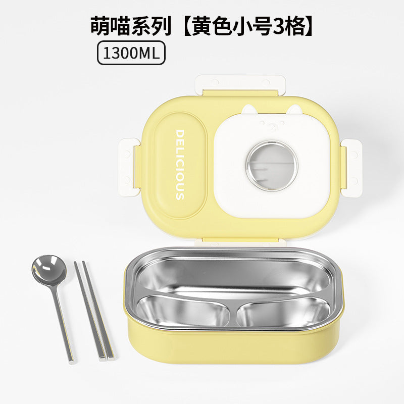 316 stainless steel thermal insulation lunch box is convenient for students to go to work Bento box Microwave oven canteen lunch box