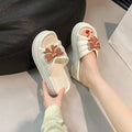 Women's thick-soled slippers: new height-increasing, non-slip, outdoor/indoor eva platform slides - comfortable thong sandals