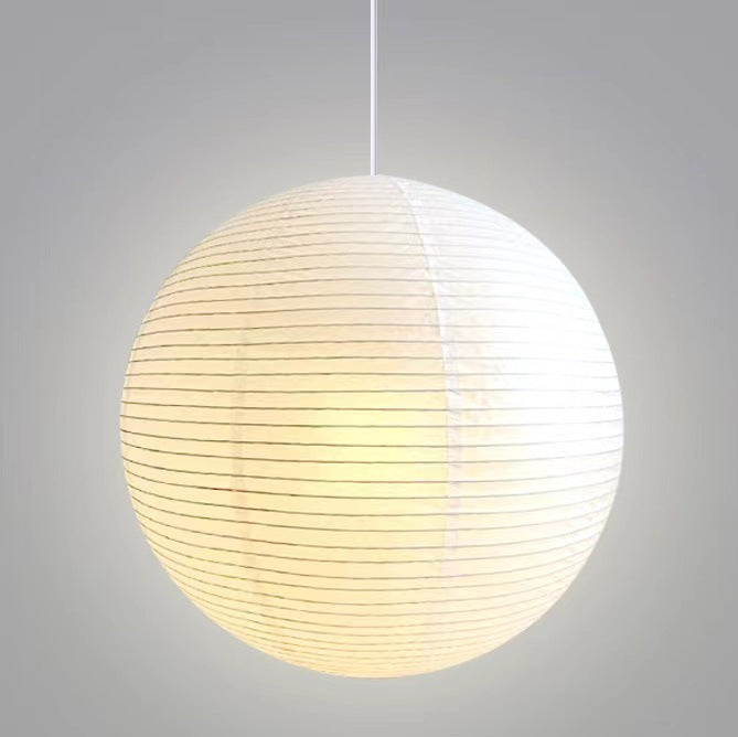 Wabi Silent Wind Ball Japanese Retro Paper Lamp Ball Bedroom Restaurant Clothing Store Xuan Paper Homestay Fenoguchi Yong Chandelier