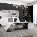 Painted office desk fashioncasual women's boss desk pink classy manager desk creative office table and chair combination