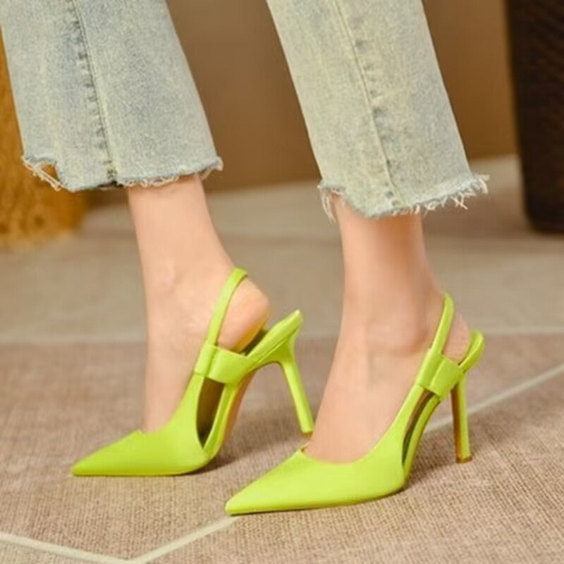plus size2026 european and american fashion women's shoes stiletto heel closed toe candy color sandalswomens sandals