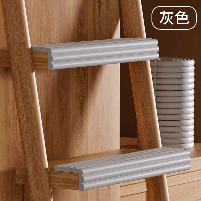 Student dormitory bunk bed stair tread pads - no adhesive required, multi-functional corner soft pack, anti-collision strips, protective and non-slip