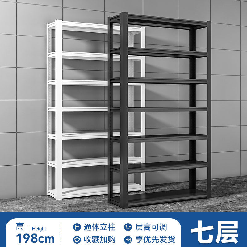 Household shelving unit, multi-tier floor storage rack for warehouse, balcony, storage room, utility room, commercial supermarket, steel storage rack