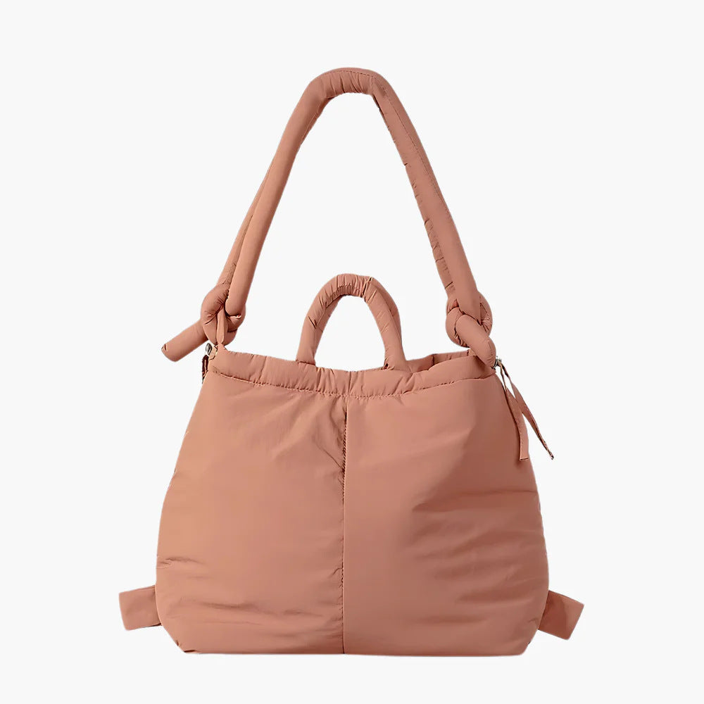 Down cloud bag nylon cotton filled fashion portable tote bag storage bag messenger bag women's bag manufacturer customization