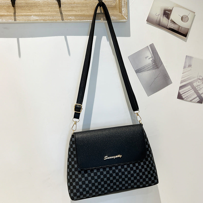 Printed small square bag 2023ladies bag autumn new bag women's makeup storage bag women's shoulder bag