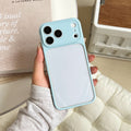 Side heart transparent back panel compatible with apple iphone 17 case - macaron six-color minimalist fresh iphone 18 protective cover