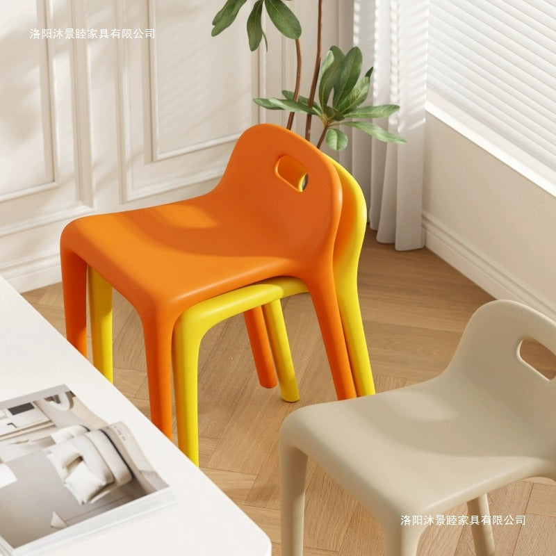 Modern minimalist home chair - restaurant spare thickened plastic chair - dining table chair stool - stackable plastic stool