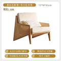 New chinoiserie chair designer rattan sofa chair wabi-sabi style single chair medieval style solid wood casual chair single chair