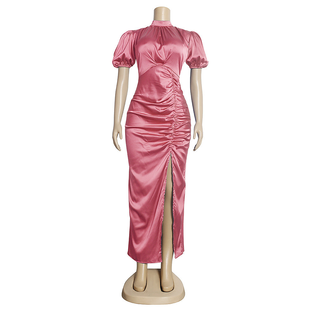 e-commerce independent site   sexy asymmetrical dress evening gown european and american women's clothing