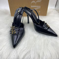 Za2025 blue fairy high heels niche 2025 baotou sandals shoes pointed toe flats autum season french new