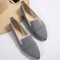 Exportplus sizeflats shoes women's  spring pointed toe fashion fly knit flats slip-on casual slip-on flats