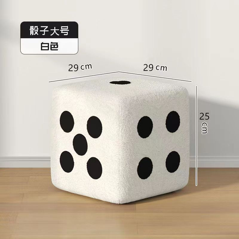 For home door shoe changing stool dice small stool creative stool lambswool living room door foot stool sieve small stool