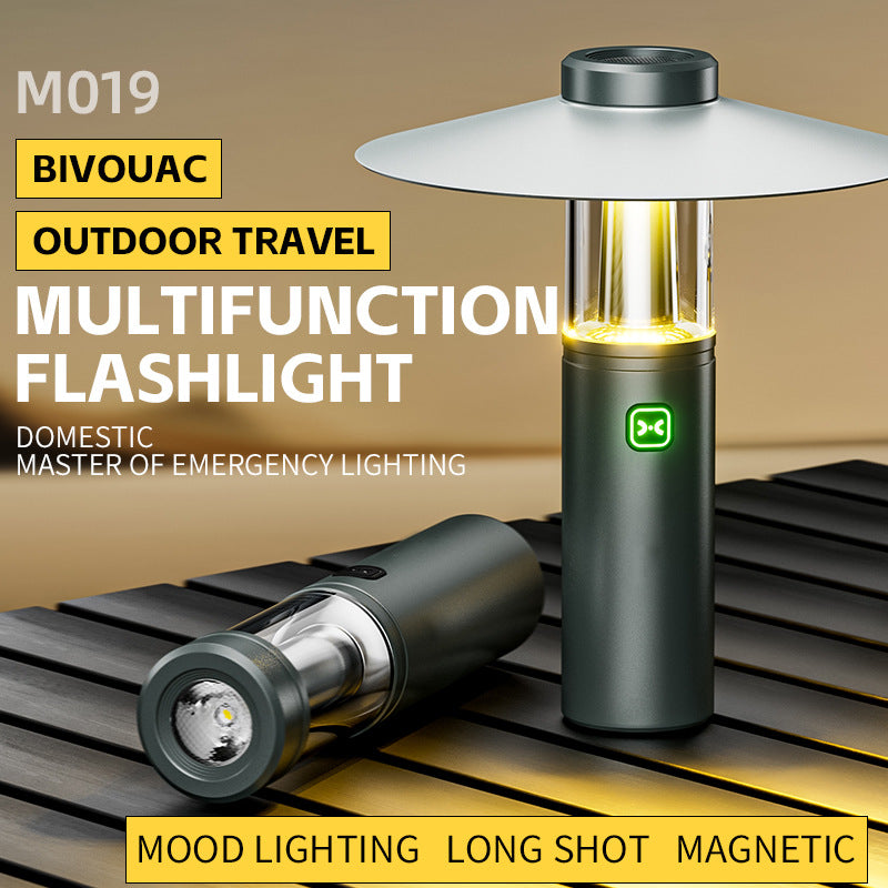 3-in-1 camping light, long battery life, multi-functional outdoor camping, fishing, portable flashlight, spot wholesale