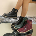 Women's thick-soled martin boots for export,  autumn/winter new collection, fleece-lined warm cotton boots, plus size women's boots wholesale for cross-border e-commerce
