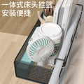 Dorm bedside hanging basket storage rack - top bunk bed hanging organizer - dorm room no-drill storage solution