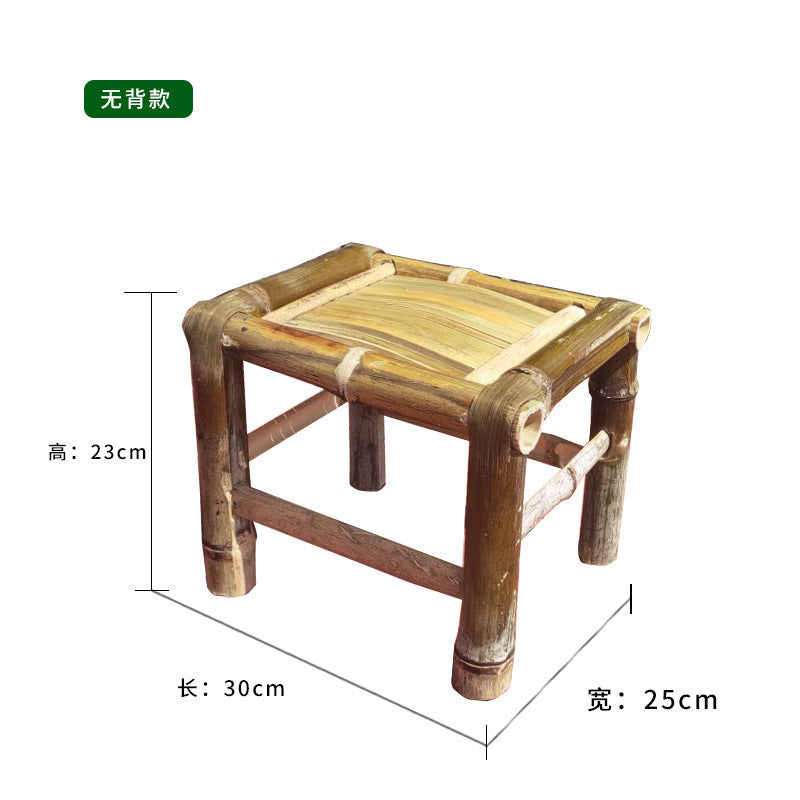 Bamboo chair, bamboo table, bamboo stool, back chair, handmade for homekids small bamboo stool, woven jiangxi rural old-fashioned bamboo chair and stool