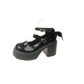 Retro mary jane shoes women's 2024 new arrivals witch shoes super high heel chunky heel platform round toe versatile hot girl flats