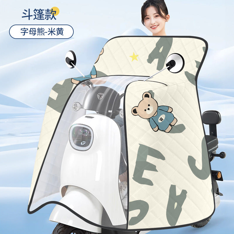 Motorcycle & electric scooter summer windshield cover - rainproof, sun protection, windproof, waterproof, motorcycle & electric scooter hood style