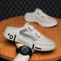 2025 new men's half-slippers: trendy summer backless slip-ons, perfect for casual wear and beach