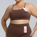 European and american plus size lycra sports bra - sexy open back, brushed fabric, shockproof running bra, yoga tank top for women