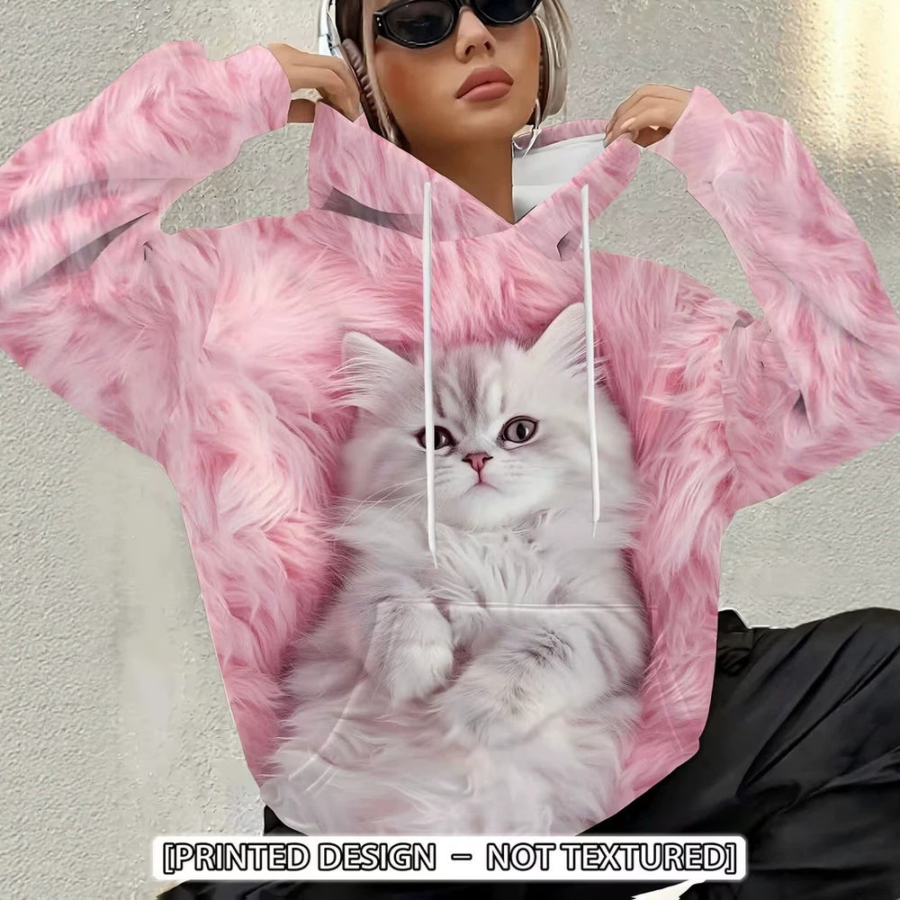 hot-selling women's hoodies, new casual loose long-sleeved hooded sweatshirts, dropshipping available