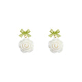 925 sterling silver needle spring/summer floral earrings - elegant, high-end, unique pearl stud earrings - wholesale