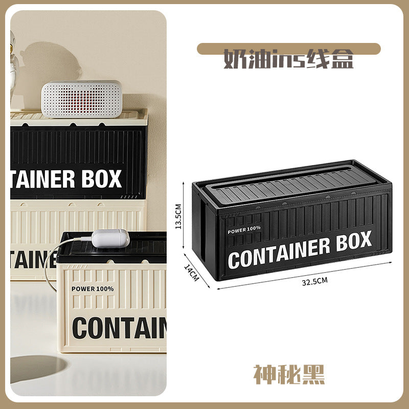 Plastic plug-in board storage box Wire management box Socket power strip Power wiring decoration Industrial shielding finishing box