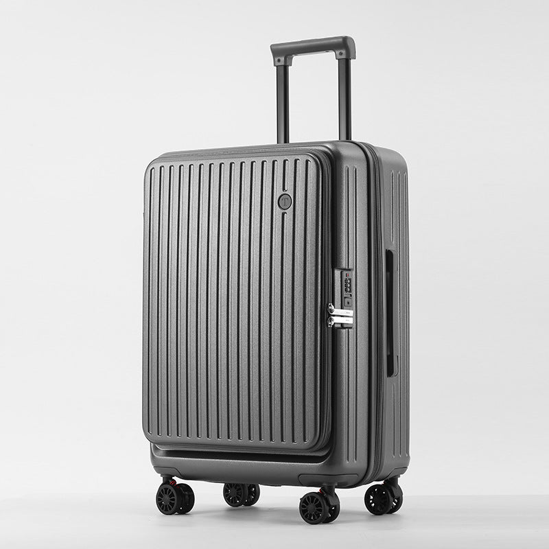 Side open expandable suitcase 24-inch ultra-light trolley case 20-inch boarding case three-piece suitcase password bag