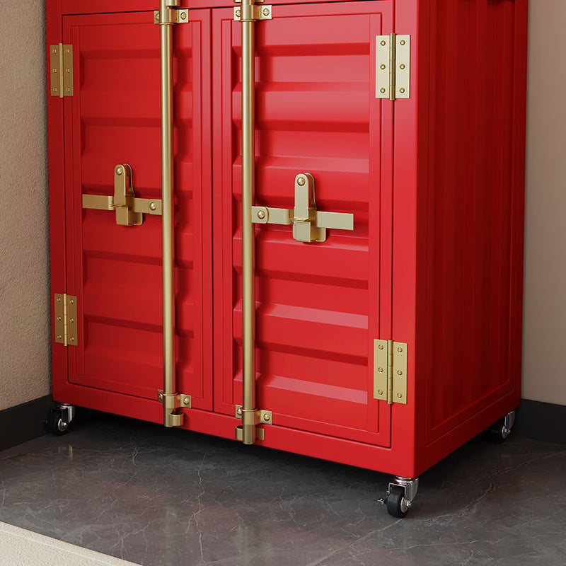 Office File Cabinet Drawer Glass Industrial Wind Iron Cabinet Steel Data File Storage Cabinet Locker