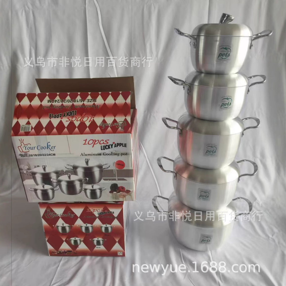 factory direct sales aluminum pot for home aluminum pot for home aluminum pot kitchen tableware commercial aluminum pot apple aluminum pot best-selling