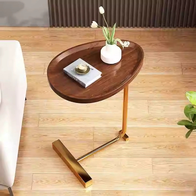 Influencer-approved bedside storage shelf, small round table, simple home sofa side table, coffee table, bedside cabinet, modern minimalist bedroom