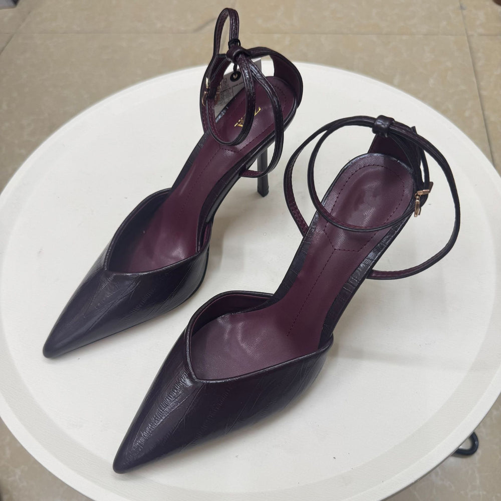 Spain 2026 spring new arrivals: sexy pointed-toe pumps, patent leather-effect slingback stilettos