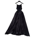 French riviera style yellow slip dress - women's spring  high-waisted, slimming, ethereal, flowy a-line maxi dress for summer