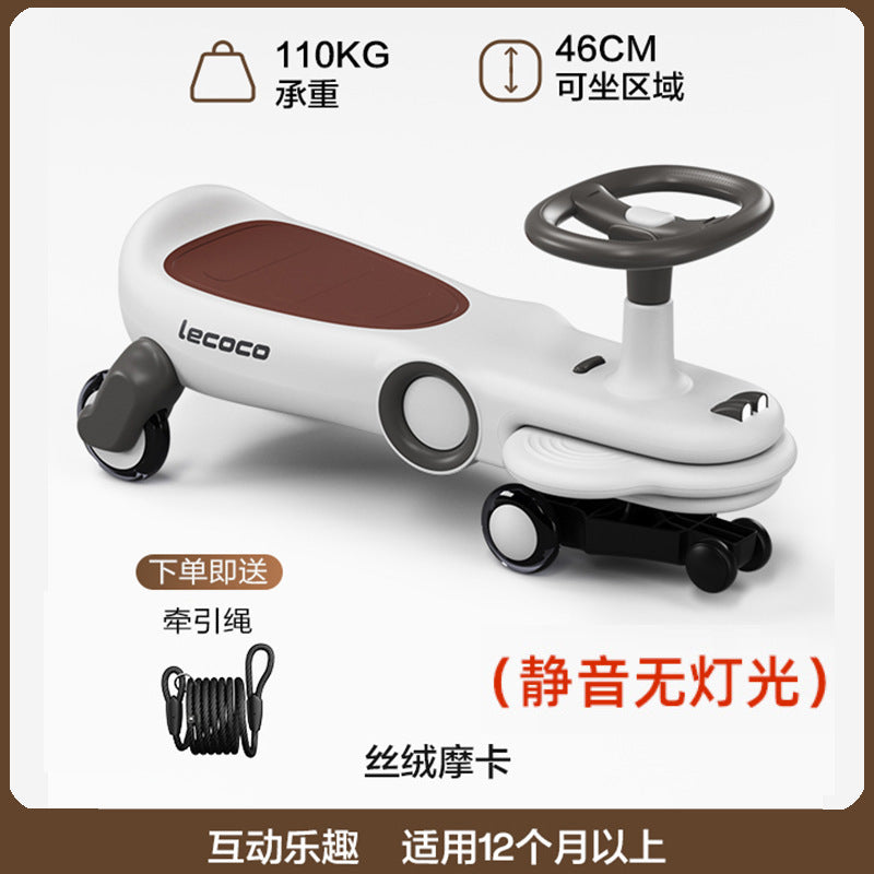 Leka twist car new 1-3 year old stroller silent universal wheel anti-rollover baby yo car children twist car