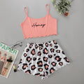 fashionnew arrivalletterhoneyprinting suspender tops shorts home wear pajamas sexysuit women's clothing
