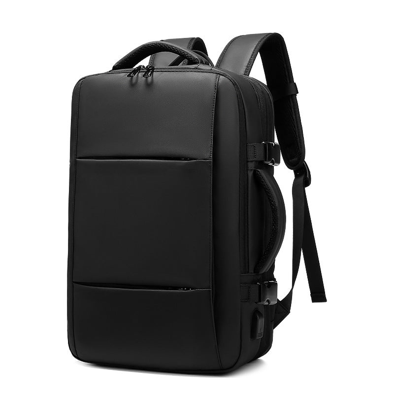 Off-route business large-capacity backpack men's travel bag expandable computer backpack can be customized logo Oxford cloth bag