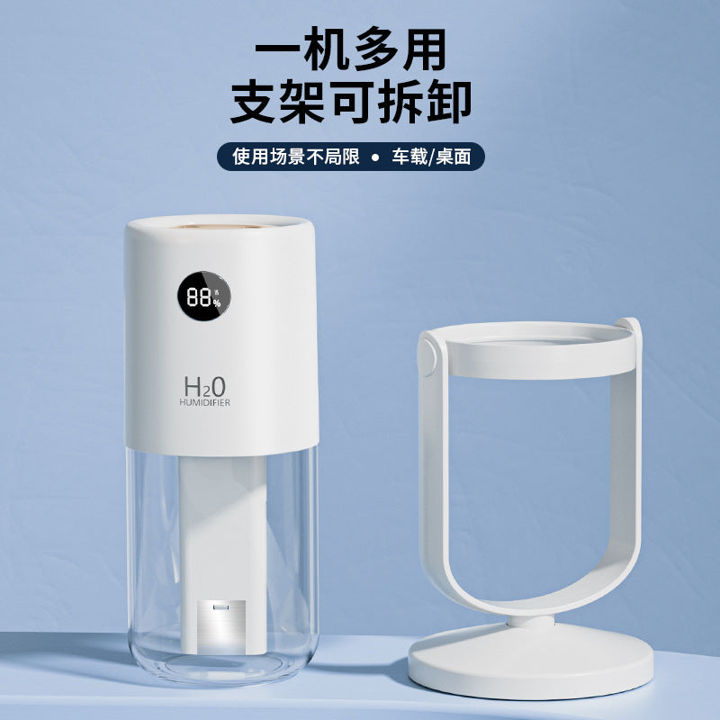 hot-selling double-spray humidifier, desktop office and home use, large fog volume, digital display, antibacterial humidifier, direct supply from the manufacturer