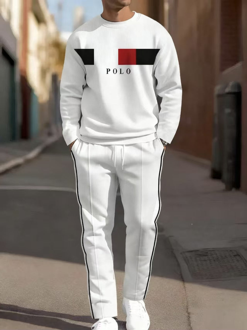 cross-border e-commerce 3d digital print men's autumn/winter new casual fitted long-sleeve hoodie and pants set