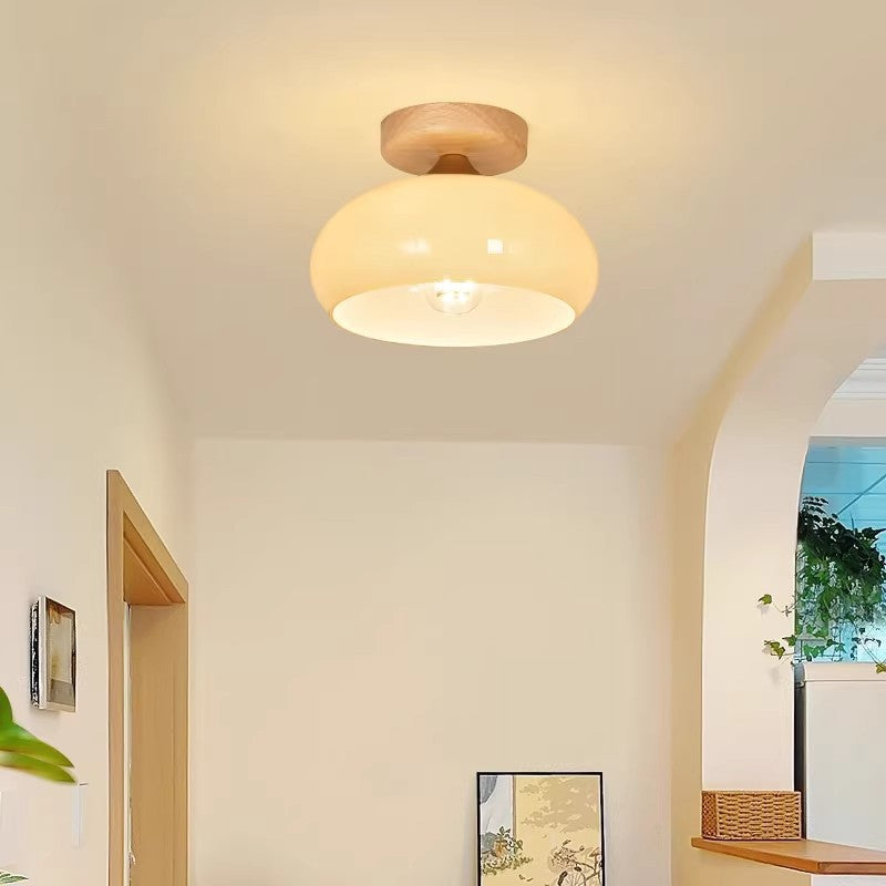 Aisle light, corridor light, balcony light, cream style, popular light luxury entrance, entrance light, scandinavian simple glass ceiling light
