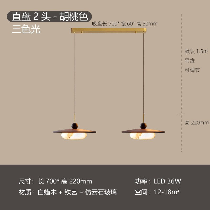 Wabi Sandy Wind Medieval Dining Table Creative Shift Lighting Log Marble Glass Dining Room Rocker Art Chandelier Advanced