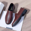 【genuine soft leather】new fashionable versatile formal leather shoes for dad, men's leather shoes for business, work, and security