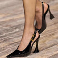 Stiletto heels women's 2025 korean style pointed toe elegant single shoes outerwear date versatile fashion shoes women